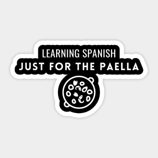 Learning Spanish just for the Paella Sticker